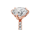 Rose gold Heart and Princess Toi Moi Ring with Prong Setting and Pave Band_63