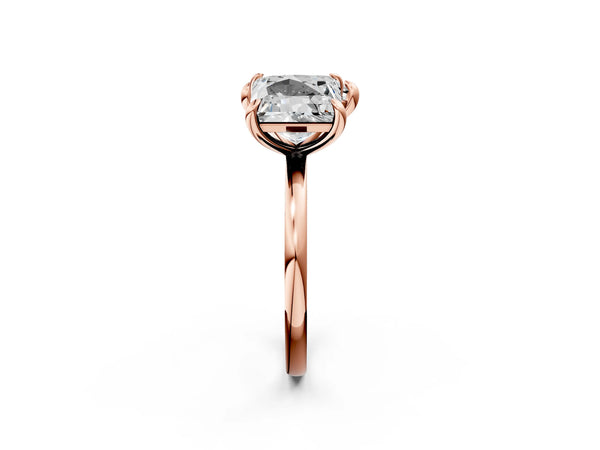 Rose Gold Heart-Shaped and Princess Cut Lab-Grown Diamond Toi et Moi Ring