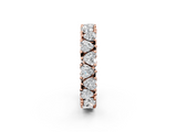 Rose gold Heart cut diamond Eternity Band with Shared Prong Setting_51