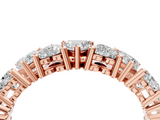 Rose gold Heart cut diamond Eternity Band with Shared Prong Setting_53