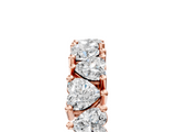 Rose gold Heart cut diamond Eternity Band with Shared Prong Setting_54