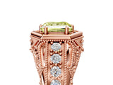 Rose gold Hexagon Bezel Fancy Yellow Princess Cut Diamond Milgrain Split Shank Ring_41