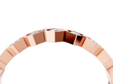 Rose gold Hexagon Pave Diamond Eternity Band with Bezel Setting_27