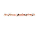 Rose gold Hexagonal Diamond Tennis Bracelet with Bezel Setting and Rope Band_14
