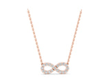 Rose gold Infinity Pendant with Round Diamond Pavé Setting_17