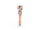 Rose gold Infinity Twist Diamond Pavé Band with Round Stones and Prong Setting_4