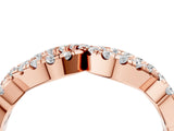 Rose gold Infinity Twist Diamond Pavé Band with Round Stones and Prong Setting_6
