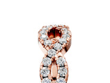 Rose gold Infinity Twist Diamond Pavé Band with Round Stones and Prong Setting_7