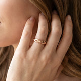 Rose gold Infinity Twisted Plain Band_38