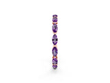 Rose gold Marquise Amethyst Eternity Band with U-Prong Setting_14