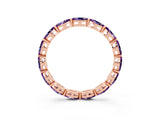 Rose gold Marquise Amethyst Eternity Band with U-Prong Setting_15