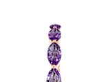 Rose gold Marquise Amethyst Prong Set Half-Eternity Band_11