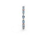 Rose gold Marquise Aquamarine Eternity Band with U-Prong Setting_14