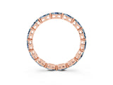 Rose gold Marquise Aquamarine Eternity Band with U-Prong Setting_15