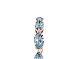Rose gold Marquise Aquamarine Eternity Band with U-Prong Setting_17