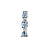 Rose gold Marquise Aquamarine Prong Set Half-Eternity Band_11