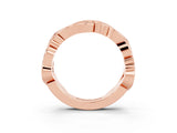Rose gold Marquise Aquamarine Vine Eternity Band with Bezel Setting_9