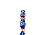 Rose gold Marquise Blue Sapphire Eternity Band with U-Prong Setting_17