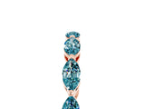 Rose gold Marquise Blue Topaz Eternity Band with U-Prong Setting_17