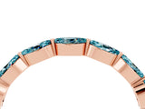 Rose gold Marquise Blue Topaz Prong Set Half-Eternity Band_10