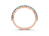 Rose gold Marquise Blue Topaz Prong Set Half-Eternity Band_9