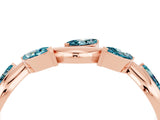 Rose gold Marquise Blue Topaz Twisted Band with Prong Setting_10