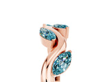 Rose gold Marquise Blue Topaz Twisted Band with Prong Setting_11