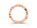 Rose gold Marquise Blue Topaz Vine Eternity Band with Bezel Setting_9