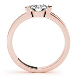 Rose gold Marquise Brilliant Channel-Set Diamond Ring with Bezel Prong Setting 2