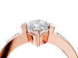 Rose gold Marquise Brilliant Channel-Set Diamond Ring with Bezel Prong Setting_18