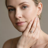 Rose gold Marquise Brilliant Channel-Set Diamond Ring with Bezel Prong Setting_7