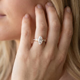 Rose gold Marquise Brilliant Channel-Set Diamond Ring with Bezel Prong Setting_8