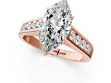 Rose gold Marquise Brilliant Channel-Set Solitaire Ring with Four-Prong Setting_21