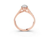 Rose gold Marquise Brilliant Channel-Set Solitaire Ring with Four-Prong Setting_23