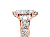 Rose gold Marquise Brilliant Diamond Pavé Band with Six-Prong Setting_8
