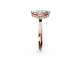 Rose gold Marquise Brilliant Solitaire Engagement Ring with Six-Prong Setting and Classic Band_22