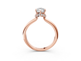Rose gold Marquise Brilliant Solitaire Engagement Ring with Six-Prong Setting and Classic Band_23