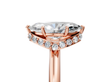 Rose gold Marquise Brilliant Solitaire Engagement Ring with Six-Prong Setting and Classic Band_25