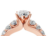 Rose gold Marquise Brilliant Solitaire with Side Stones on a Pave Band and Four-Prong Setting_28