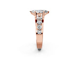 Rose gold Marquise Brilliant Solitaire with Side Stones on a Pave Band and Four-Prong Setting_68