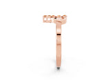Rose gold Marquise Citrine Cluster Bypass Ring with Prong Setting_8