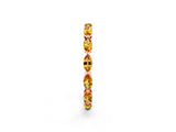 Rose gold Marquise Citrine Eternity Band with U-Prong Setting_14