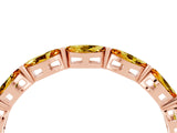 Rose gold Marquise Citrine Eternity Band with U-Prong Setting_16