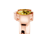 Rose gold Marquise Citrine Open Band Ring with Tension Setting_23
