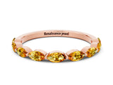 Rose gold Marquise Citrine Prong Set Half-Eternity Band_6