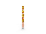Rose gold Marquise Citrine Prong Set Half-Eternity Band_8