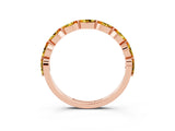 Rose gold Marquise Citrine Prong Set Half-Eternity Band_9
