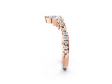 Rose gold Marquise Cluster Diamond Pavé Band with Prong Setting_5