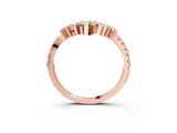 Rose gold Marquise Cluster Diamond Pavé Band with Prong Setting_6
