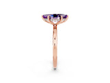 Rose gold Marquise Cut Amethyst Solitaire Ring with Thin Band and Four-Prong Setting_14